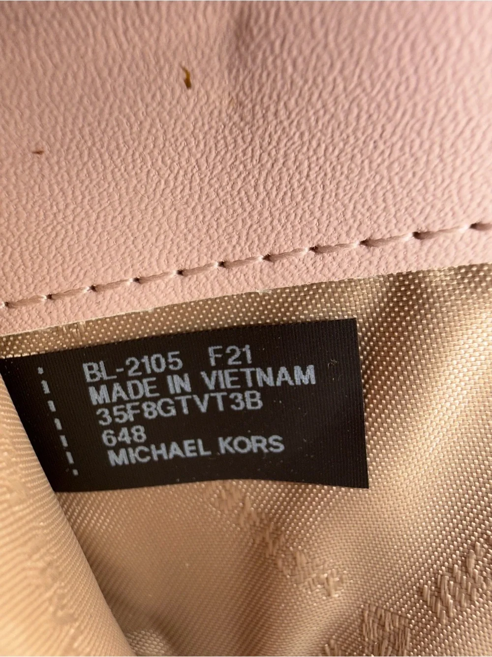 Michael Kors Brown and Blush Signature Wristlet Wallet